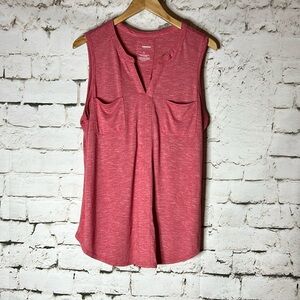 Women’s red knit long tank top L